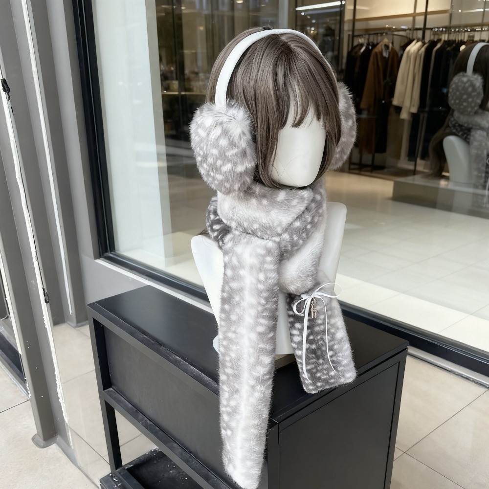 Cute Deer Print Scarf Winter W - đánh giá và giá Earmuffs Foldable