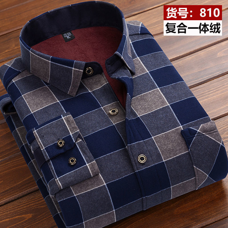 Mùa Đông 2022 Thời Trang Nam T - đánh giá và giá Flannel Shirt Lined