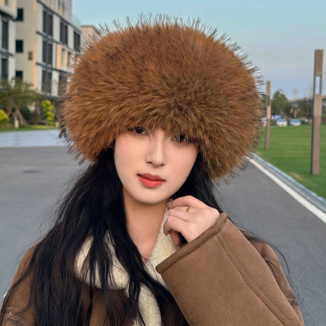 Soft Plush Faux Fox Fur Circle - đánh giá và giá Knit Beanie Hat Warm