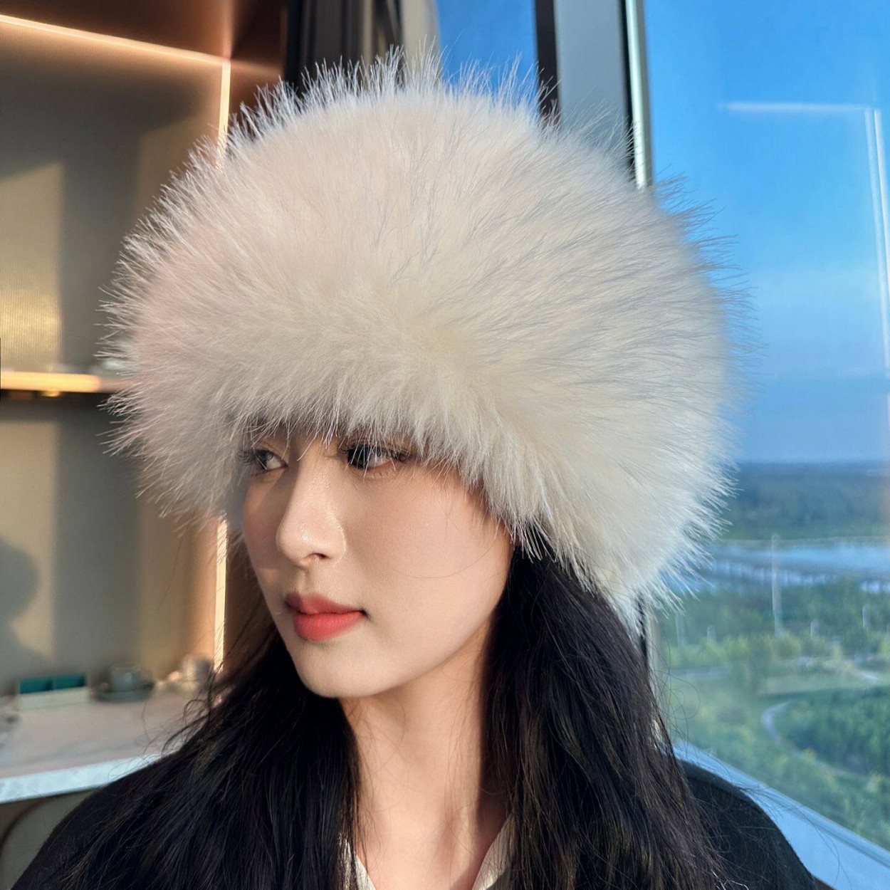 Soft Plush Faux Fox Fur Circle - đánh giá và giá Knit Beanie Hat Warm