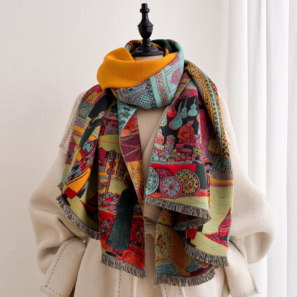 Women Imitation Cashmere Scarf - đánh giá và giá Cashmere Pashmina Wrap