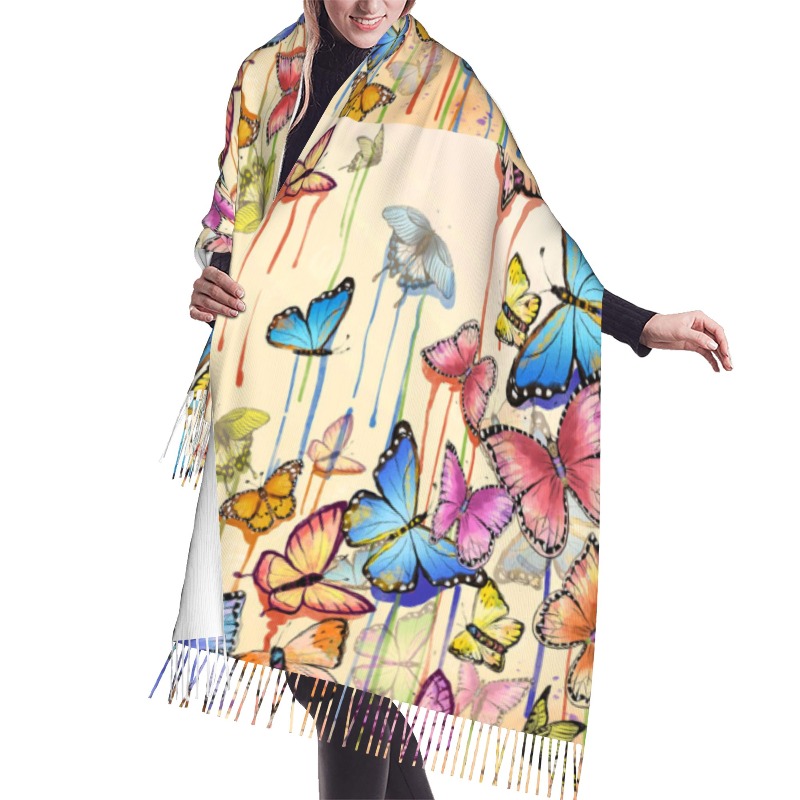 Retro Butterfly Winter Cashmer - đánh giá và giá Cashmere Pashmina Wrap