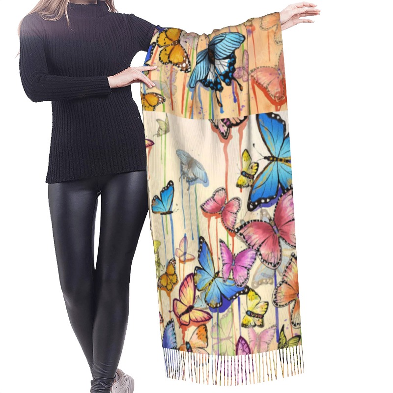 Retro Butterfly Winter Cashmer - đánh giá và giá Cashmere Pashmina Wrap